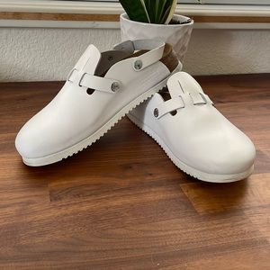 Birkenstock Kay SL White Leather Shoes size 38. 7.5